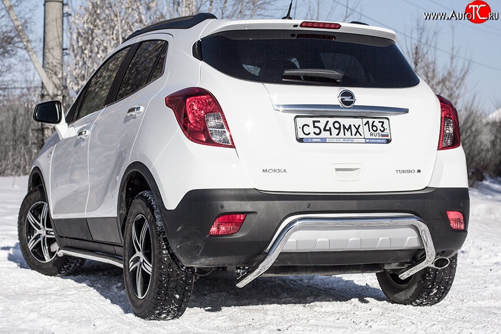 9 399 р. Защита заднего бампера из трубы диаметром 51 мм Petroil Tuning  Opel Mokka (2012-2016)  дорестайлинг  с доставкой в г. Керчь