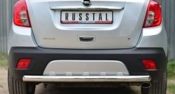 Одинарная защита заднего бампера из трубы диаметром 63 мм SLITKOFF Opel Mokka (2012-2016)  дорестайлинг