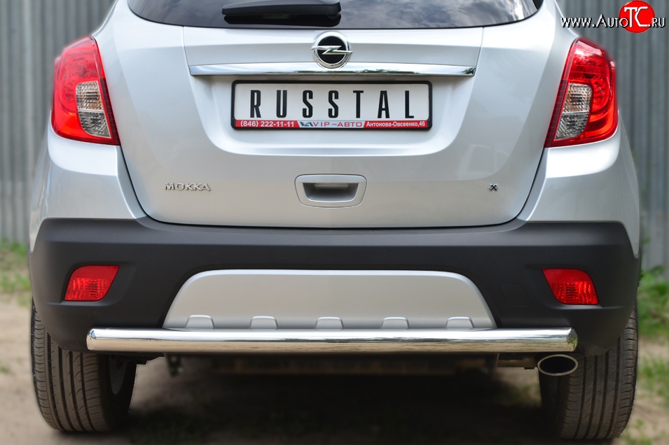 13 449 р. Одинарная защита заднего бампера из трубы диаметром 63 мм SLITKOFF  Opel Mokka (2012-2016)  дорестайлинг  с доставкой в г. Керчь