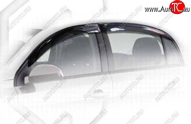 2 799 р. Дефлектора окон CA-Plastiс Opel Vectra C седан дорестайлинг (2002-2005) (Classic полупрозрачный, Без хром.молдинга)  с доставкой в г. Керчь