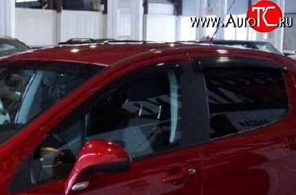999 р. Комплект дефлекторов окон (ветровиков) 4 шт. (5 дверей) Russtal Peugeot 2008  дорестайлинг (2013-2016)  с доставкой в г. Керчь