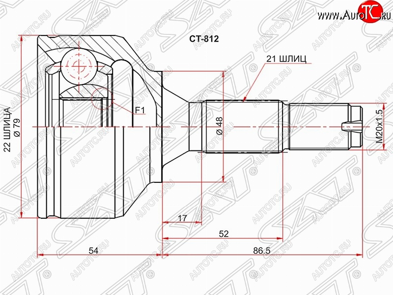 1 459 р. Шрус (наружный) SAT (22*21*48 мм)  Peugeot 206 ( хэтчбэк 5 дв.,  хэтчбэк 3 дв.,  универсал,  седан) (1998-2009) 2AC дорестайлинг, 2EK рестайлинг, 2AC рестайлинг, 2B рестайлинг  с доставкой в г. Керчь