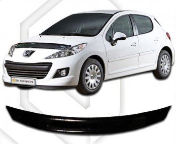 Дефлектор капота CA-Plastic Peugeot 207 WC хэтчбэк 5 дв. дорестайлинг (2006-2009)