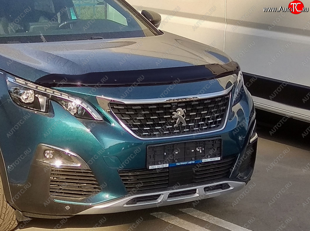 2 879 р. Дефлектор капота SIM Peugeot 3008 2 (2016-2025)  с доставкой в г. Керчь