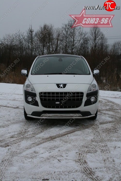 12 869 р. Защита переднего бампера одинарная Souz-96 (d42). Peugeot 3008 дорестайлинг (2009-2013)  с доставкой в г. Керчь