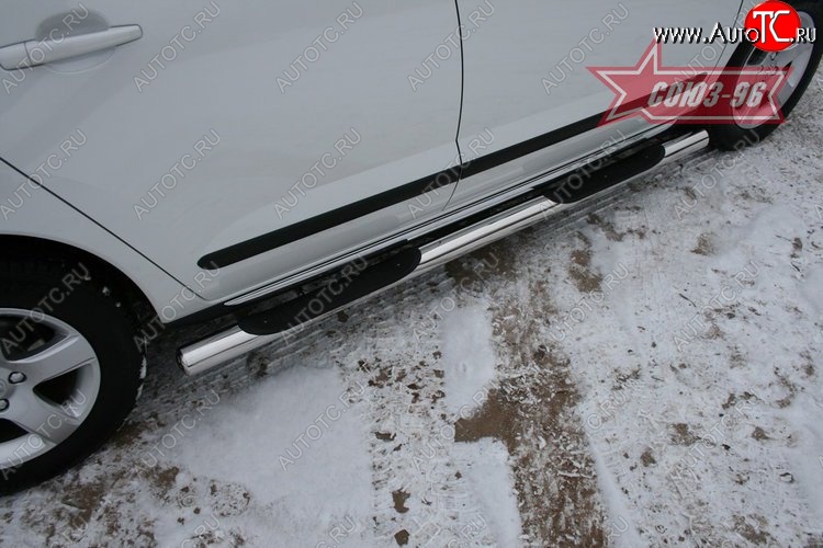 16 019 р. Защита порогов с проступью Souz-96 (d76) Peugeot 3008 рестайлинг (2013-2017)  с доставкой в г. Керчь