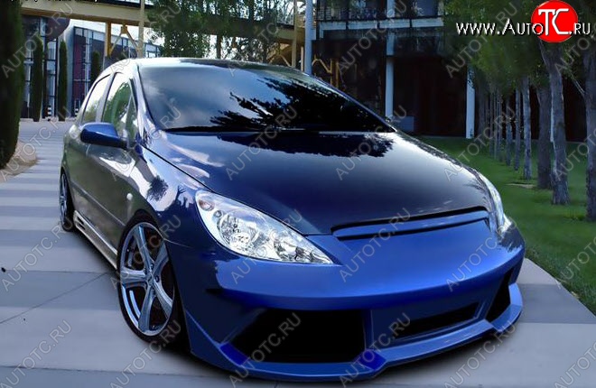 24 499 р. Передний бампер Golardo Peugeot 307 универсал дорестайлинг (2001-2005)  с доставкой в г. Керчь