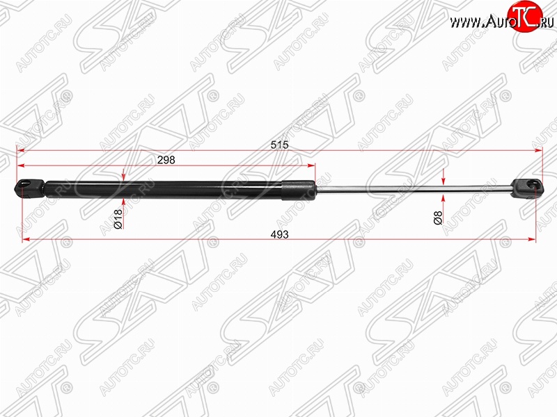 599 р. Газовый упор крышки багажника SAT  Peugeot 307  универсал (2001-2008) дорестайлинг, рестайлинг  с доставкой в г. Керчь