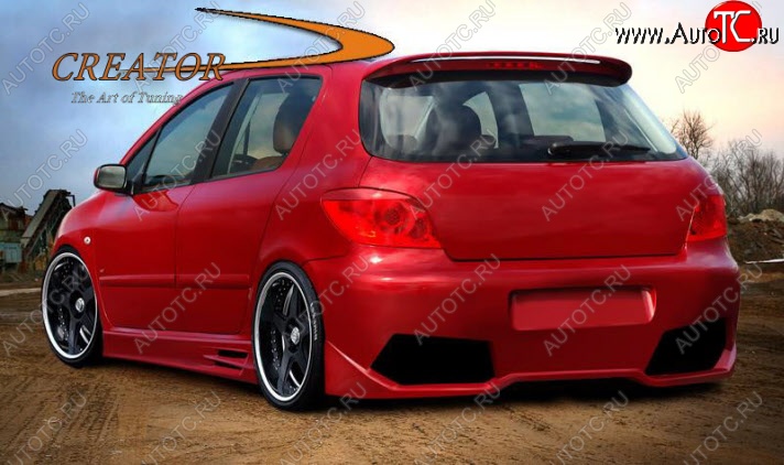 25 699 р. Задний бампер Golardo Peugeot 307 хэтчбэк 5 дв. дорестайлинг (2001-2005)  с доставкой в г. Керчь