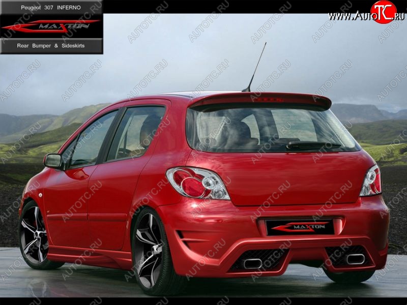 30 199 р. Задний бампер Inferno Peugeot 307 хэтчбэк 5 дв. дорестайлинг (2001-2005)  с доставкой в г. Керчь