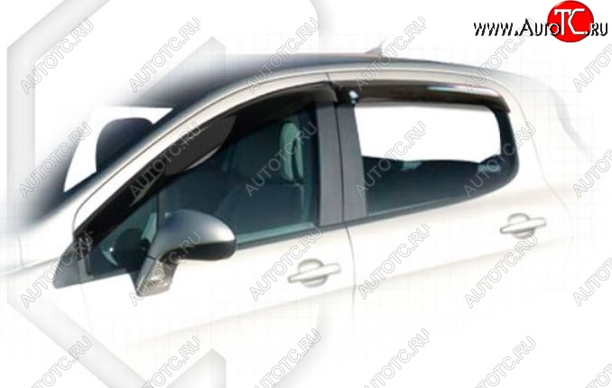 2 159 р. Дефлектора окон CA-Plastic Peugeot 308 T7 хэтчбек 5 дв. дорестайлинг (2007-2011) (Classic полупрозрачный{)  с доставкой в г. Керчь