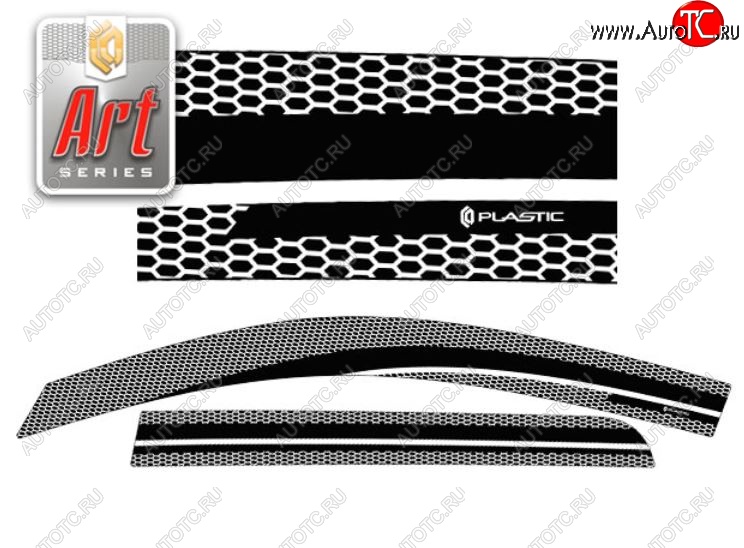2 199 р. Дефлектора окон CA-Plastic  Peugeot 4007 (2007-2012) (Серия Art графит, Без хром.молдинга)  с доставкой в г. Керчь
