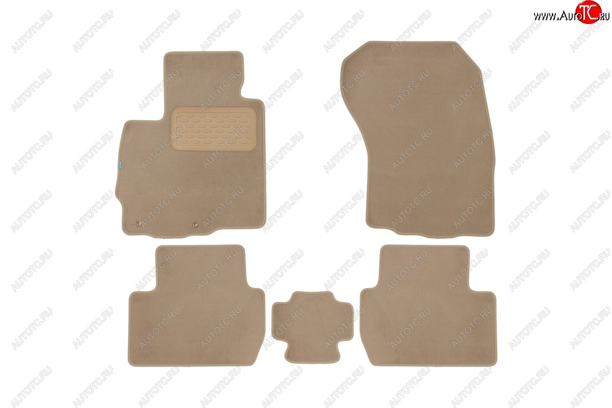 399 р. Коврики в салон Cross Klever Premium (текстиль) Peugeot 4007 (2007-2012) (Бежевый)  с доставкой в г. Керчь