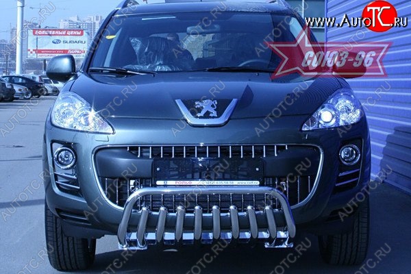 15 569 р. Защита переднего бампера Souz-96 (d42) Peugeot 4007 (2007-2012)  с доставкой в г. Керчь