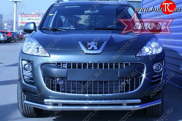 16 379 р. Защита переднего бампера двойная Souz-96 (d460/42) Peugeot 4007 (2007-2012)  с доставкой в г. Керчь