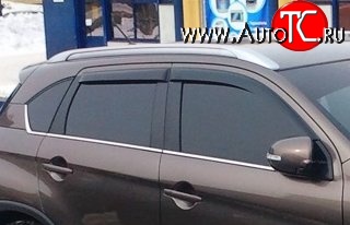 999 р. Комплект дефлекторов окон (ветровиков) 4 шт. Russtal Peugeot 4008 (2012-2017)  с доставкой в г. Керчь