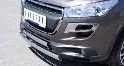 16 849 р. Защита переднего бампера (2 трубыØ75х42 мм, нержавейка) Russtal Peugeot 4008 (2012-2017)  с доставкой в г. Керчь. Увеличить фотографию 3