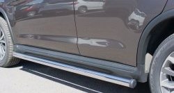 70 999 р. Защита порогов из круглой трубы диаметром 63 мм Russtal Peugeot 4008 (2012-2017) (Защита порогов с со скосами на торцах (вариант 1))  с доставкой в г. Керчь. Увеличить фотографию 5