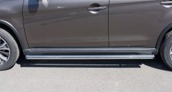 70 999 р. Защита порогов из круглой трубы диаметром 63 мм Russtal Peugeot 4008 (2012-2017) (Защита порогов с со скосами на торцах (вариант 1))  с доставкой в г. Керчь. Увеличить фотографию 6