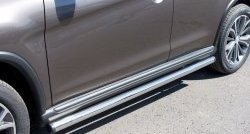 70 999 р. Защита порогов из круглой трубы диаметром 63 мм Russtal Peugeot 4008 (2012-2017) (Защита порогов с со скосами на торцах (вариант 1))  с доставкой в г. Керчь. Увеличить фотографию 7