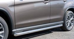 70 999 р. Защита порогов из круглой трубы диаметром 63 мм Russtal Peugeot 4008 (2012-2017) (Защита порогов с со скосами на торцах (вариант 1))  с доставкой в г. Керчь. Увеличить фотографию 8