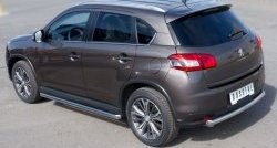 70 999 р. Защита порогов из круглой трубы диаметром 63 мм Russtal Peugeot 4008 (2012-2017) (Защита порогов с со скосами на торцах (вариант 1))  с доставкой в г. Керчь. Увеличить фотографию 9