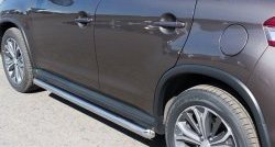 70 999 р. Защита порогов из круглой трубы диаметром 63 мм Russtal Peugeot 4008 (2012-2017) (Защита порогов с со скосами на торцах (вариант 1))  с доставкой в г. Керчь. Увеличить фотографию 11