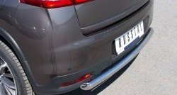 13 449 р. Одинарная защита заднего бампера из трубы диаметром 63 мм SLITKOFF  Peugeot 4008 (2012-2017)  с доставкой в г. Керчь. Увеличить фотографию 2