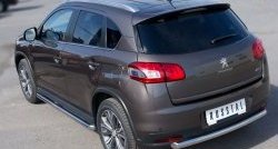 13 449 р. Одинарная защита заднего бампера из трубы диаметром 63 мм SLITKOFF  Peugeot 4008 (2012-2017)  с доставкой в г. Керчь. Увеличить фотографию 4