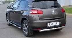 13 949 р. Одинарная защита заднего бампера из трубы диаметром 76 мм SLITKOFF Peugeot 4008 (2012-2017)  с доставкой в г. Керчь. Увеличить фотографию 2