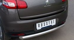 13 949 р. Одинарная защита заднего бампера из трубы диаметром 76 мм SLITKOFF Peugeot 4008 (2012-2017)  с доставкой в г. Керчь. Увеличить фотографию 3