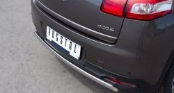 11 599 р. Защита заднего бампера (Ø75x42 мм, нержавейка) Russtal Peugeot 4008 (2012-2017)  с доставкой в г. Керчь. Увеличить фотографию 2