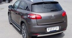 11 599 р. Защита заднего бампера (Ø75x42 мм, нержавейка) Russtal Peugeot 4008 (2012-2017)  с доставкой в г. Керчь. Увеличить фотографию 4