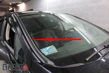 1 699 р. Водостоки (дефлектора) лобового стекла Стрелка 11  Peugeot 408 (2015-2022) рестайлинг  с доставкой в г. Керчь. Увеличить фотографию 2