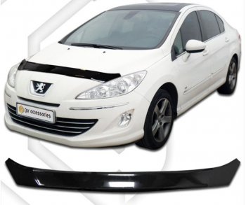 Дефлектор капота CA-Plastic Peugeot 408  дорестайлинг (2010-2017)