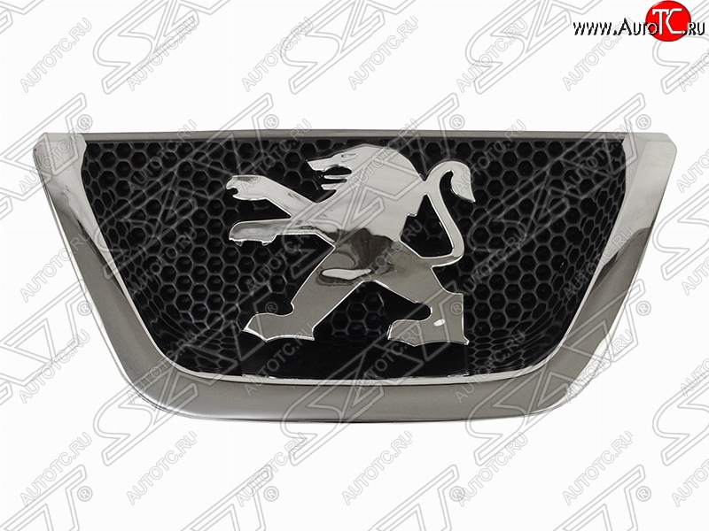 1 439 р. Накладка переднего бампера под эмблему PEUGEOT SAT (к бамперу ST-PG48-000-0)  Peugeot 408 (2010-2017)  дорестайлинг (Неокрашенная)  с доставкой в г. Керчь