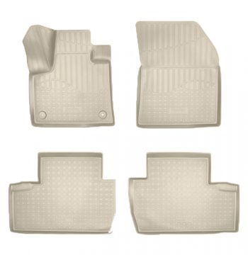 Коврики салонные Noplast (3D) Peugeot 5008  T87 (2017-2020) дорестайлинг (Бежевые)