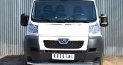 Одинарная защита переднего бампера диаметром 63 мм L1H1 (рестайлинг) SLITKOFF Peugeot Boxer  250 (2006-2014)
