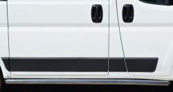 79 999 р. Защита порогов из круглой трубы диаметром 63 мм L1H1 (рестайлинг) Russtal Peugeot Boxer 250 (2006-2014) (Защита порогов с заглушками на торцах (вариант 2))  с доставкой в г. Керчь. Увеличить фотографию 2