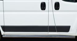79 999 р. Защита порогов из круглой трубы диаметром 63 мм L1H1 (рестайлинг) Russtal Peugeot Boxer 250 (2006-2014) (Защита порогов с заглушками на торцах (вариант 2))  с доставкой в г. Керчь. Увеличить фотографию 4