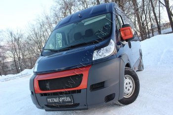 799 р. Реснички на фары (глянец) RA Peugeot Boxer 250 (2006-2014) (Неокрашенные)  с доставкой в г. Керчь. Увеличить фотографию 3