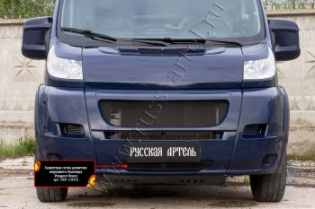 1 479 р. Защитная сетка решетки переднего бампера RA Peugeot Boxer 250 (2006-2014)  с доставкой в г. Керчь. Увеличить фотографию 3
