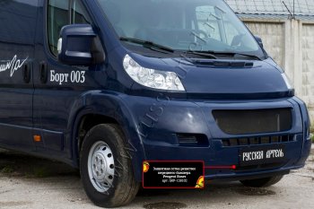 Защитная сетка решетки переднего бампера RA Peugeot Boxer  250 (2006-2014)