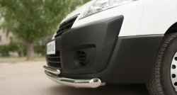 20 999 р. Защита переднего бампера (2 трубыØ63 и 42 мм, нержавейка) SLITKOFF  Peugeot Expert  G9 (2007-2017) минивэн дорестайлинг, цельнометаллический фургон дорестайлинг, минивэн рестайлинг, цельнометаллический фургон рестайлинг  с доставкой в г. Керчь. Увеличить фотографию 3