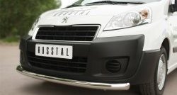 18 299 р. Одинарная защита переднего бампера из трубы диаметром 63 мм SLITKOFF  Peugeot Expert  G9 (2007-2017) минивэн дорестайлинг, цельнометаллический фургон дорестайлинг, минивэн рестайлинг, цельнометаллический фургон рестайлинг  с доставкой в г. Керчь. Увеличить фотографию 2