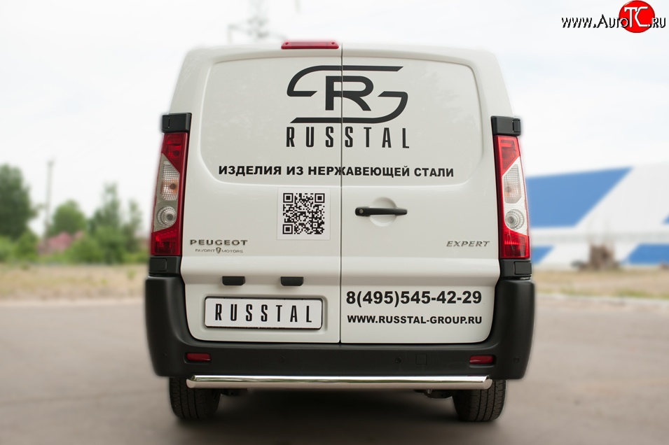 15 999 р. Одинарная защита заднего бампера диаметром 63 мм SLITKOFF Peugeot Expert G9 минивэн дорестайлинг (2007-2013)  с доставкой в г. Керчь