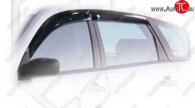 2 079 р. Дефлектора окон CA-Plastiс Pontiac Vibe ZZE дорестайлинг (2002-2004) (Classic полупрозрачный, Без хром.молдинга)  с доставкой в г. Керчь