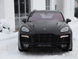 42 299 р. Пластиковый капот TECHART MAGNUM Porsche Cayenne 958 (2010-2014) (Неокрашенный)  с доставкой в г. Керчь. Увеличить фотографию 2