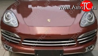24 849 р. Вставки в передние воздуховоды бампера СТ Porsche Cayenne 958 (2010-2014) (Неокрашенная)  с доставкой в г. Керчь