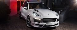 2 749 р. Реснички на фары TECHART Porsche Cayenne 958 (2010-2014) (Неокрашенные)  с доставкой в г. Керчь. Увеличить фотографию 3